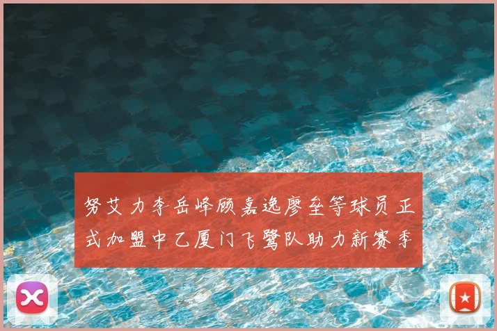 努艾力李岳峰顾嘉逸廖垒等球员正式加盟中乙厦门飞鹭队助力新赛季