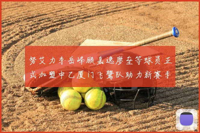努艾力李岳峰顾嘉逸廖垒等球员正式加盟中乙厦门飞鹭队助力新赛季